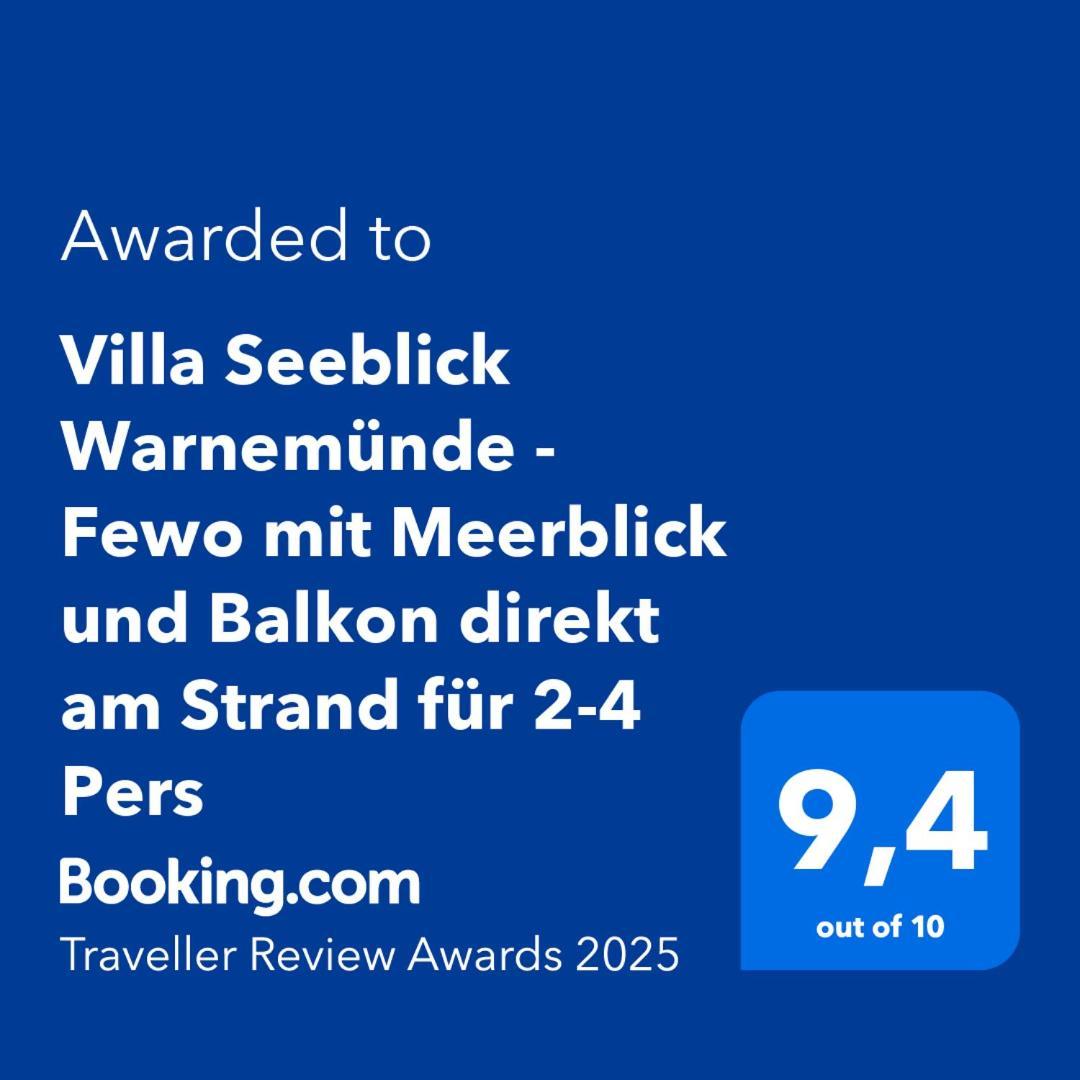 Villa Seeblick Warnemuende - Fewo Mit Meerblick Und Balkon Direkt Am Strand Fuer 2-4 Pers Росток Экстерьер фото